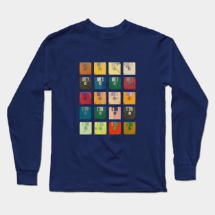 Vintage Diskettes Collection Long Sleeve T-Shirt